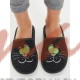  Домашняя обувь женская ворсин, вышивка "Котик с усами" 502074