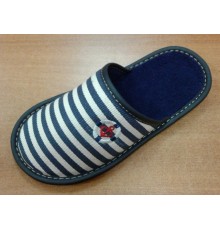 Домашняя обувь детская, джинса полоска "Юнга" 402016