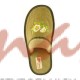 Домашняя обувь женская вельвет оливковый, вышивка "Белый Цветок" 501022