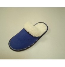 Домашняя обувь женская ворсин синий, мех трикотажный 501083