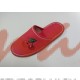 Домашняя обувь женская вельвет красный, вышивка "Вишенки" 502085