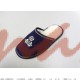 Домашняя обувь женская махра синяя, мех трикотажный, вышивка "Мишка" 502086