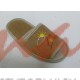 Домашняя обувь женская вельвет бежевый, вышивка "Домик" 513031