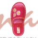 Домашняя обувь женская махра красная, вышивка "Три ромашки" 513066