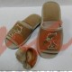 Домашняя обувь женская вельвет бежевый, вышивка "Котята" 513116