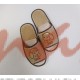 Домашняя обувь женская вельвет бежевый, вышивка "Собачки" 513123