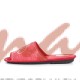 Домашняя обувь женская джинса красная, вышивка "Собачка" 513139