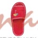 Домашняя обувь женская вельвет красный, вышивка "Зонтик" 513154