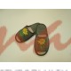Домашняя обувь женская вельвет хаки, вышивка "Гербера" 513161