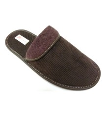 Домашняя обувь мужская вельвет коричневый 701011