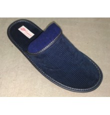 Домашняя обувь мужская вельвет синий 701014
