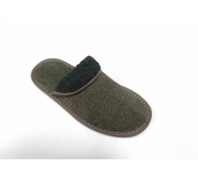Домашняя обувь мужская хлопок зеленый  701020