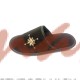 Домашняя обувь мужская вельвет коричневый, вышивка "Компас" 704035
