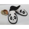 Домашняя обувь женская натуральная кожа, вышивка "Панда" 502072