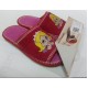  Домашняя обувь детская, махра красная, вышивка "Девочка" 413001