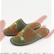  Домашняя обувь женская махра зеленая, вышивка "Домик" 502044